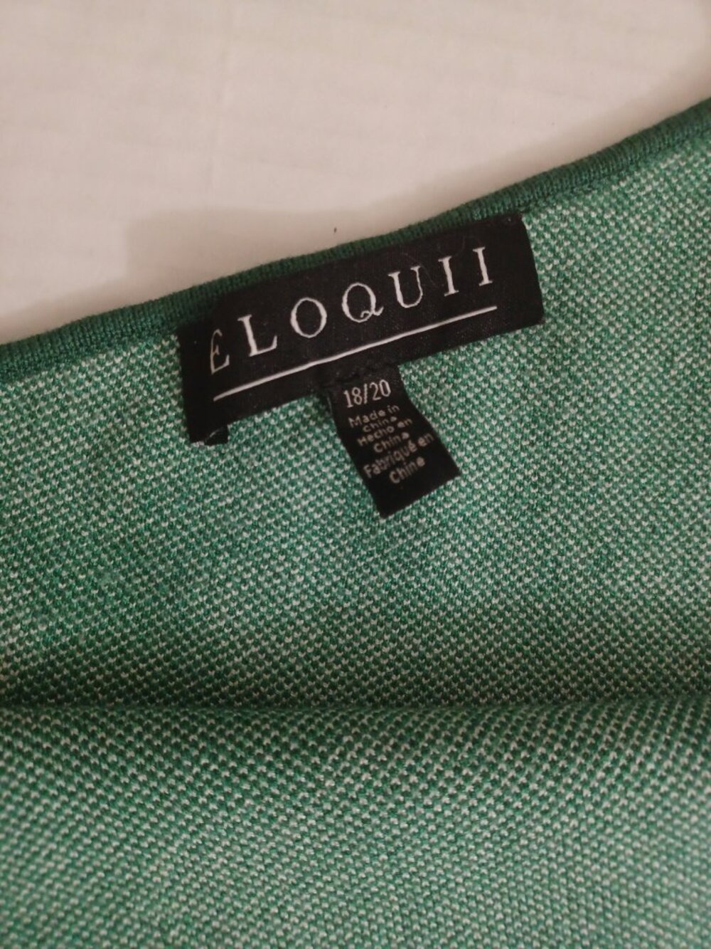 ELOQUII INTARSIA FLORAL ONE SHOULDER SWEATER DRESS GREEN WHITE PLUS SIZE 18/20 - Picture 9 of 15